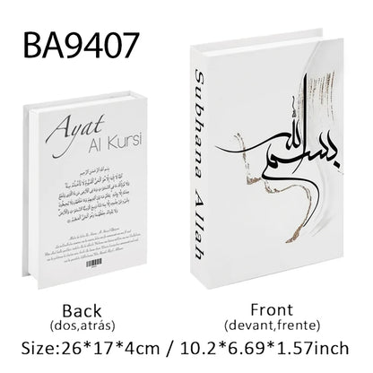 Islamic Luxury Fake Book Decorative Books Storage Box Coffee Table Interior Decoration Kaaba Mosque Muslims Bedroom Home Decor