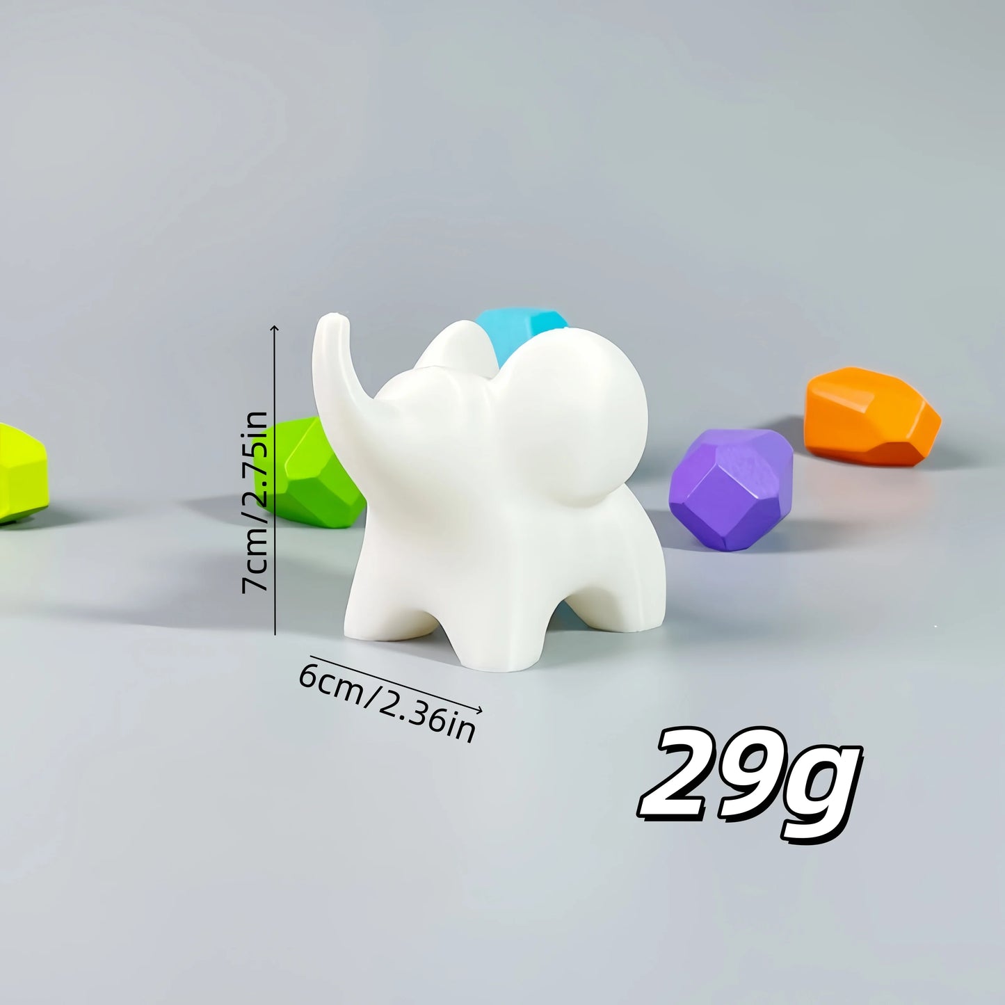 Creative Mini Elephant Sculpture: Minimalist Accent for Home Office Desk Decor