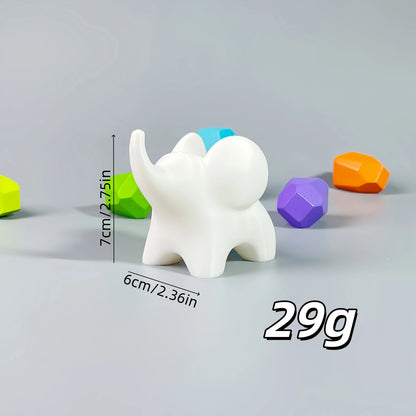 Creative Mini Elephant Sculpture: Minimalist Accent for Home Office Desk Decor