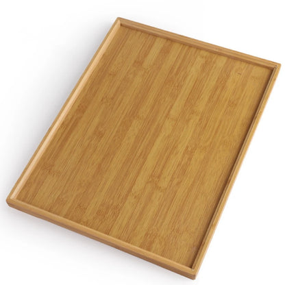 Rectangular Bamboo Tray Wooden Solid Color Fruit Snack Plates Kitchen Accessories Household Bread Tray
