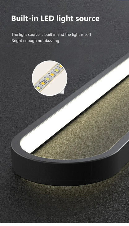 LED pendant light modern minimalist bedroom dining room golden black hanging light bedside reading light LED decorative pendant
