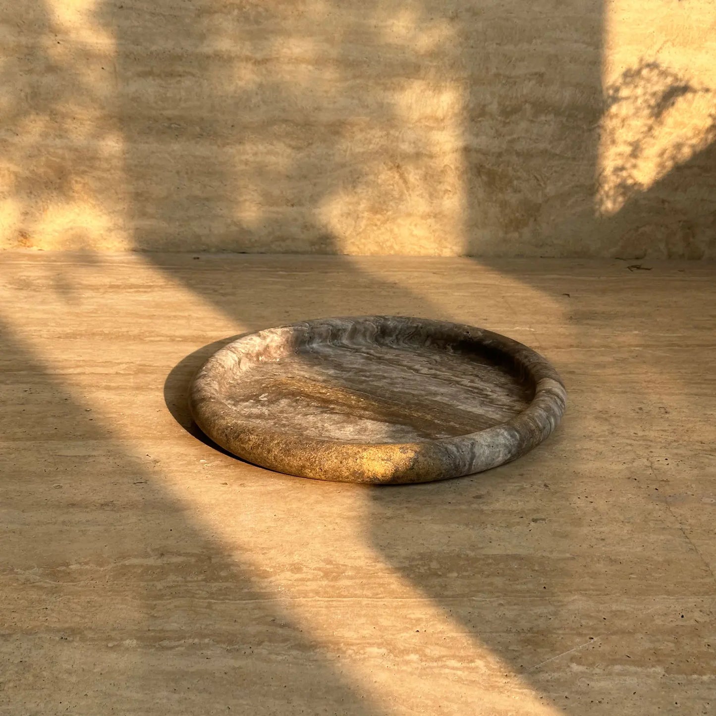 Wabi Sabi Natural Stone Tray Decor Bowl Fruit Plate Jewelry Organizer Living Room Coffee Table