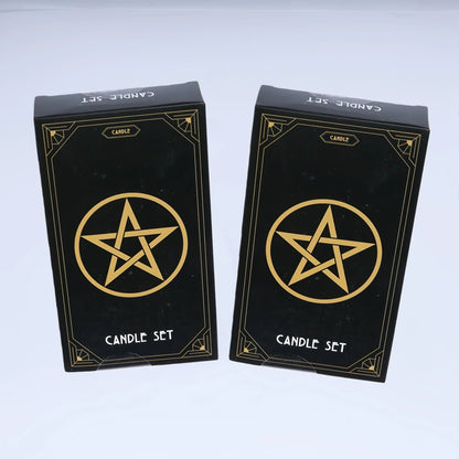 12/24 Piece Witchcraft Multicolor Candle Kit, Beginner Witch Altar Kit, Beginner Spell Kit, Witch Supplies Kit, Beginner Witch Candle Kit
