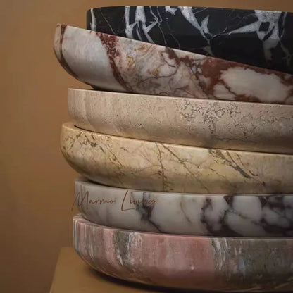 French quiet style natural marble fruit plate designer model room villa restaurant tray storage decorative ornaments