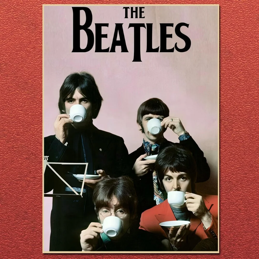 Vintage Famous Rock Band T-he-b-beatles Canvas Poster Fancy Wall Art for Living Room Bar Decoration Wall Decor Gift Poster