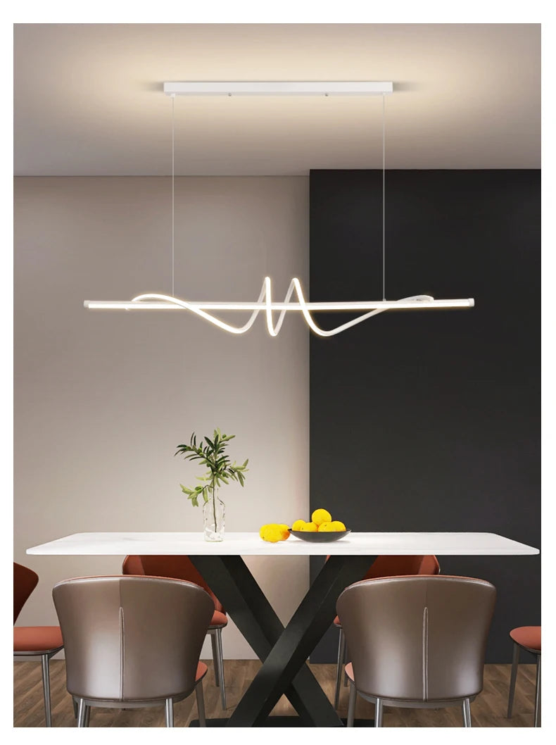 Modern Led Pendant Lights Home Decor For Living Room Dining Room Kitchen Office Bar Hanging Lamp Minimalist Chandelier Lustre