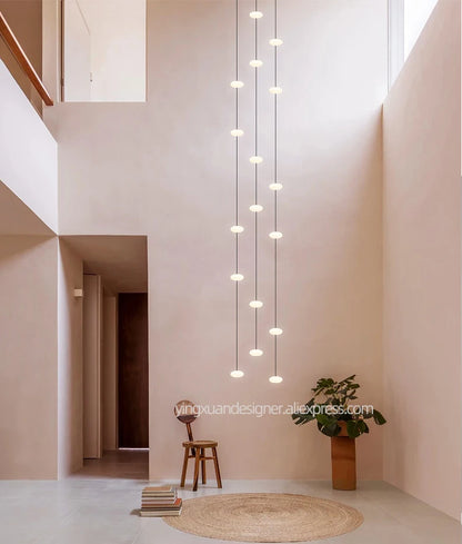 Minimalist chandelier villa revolving staircase pendent lamp Hotel hall hanging lamp for ceiling lamps Nordic Hanging chandelier