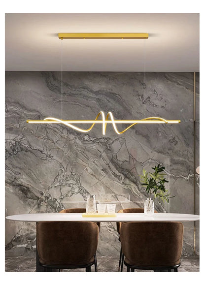 Modern Led Pendant Lights Home Decor For Living Room Dining Room Kitchen Office Bar Hanging Lamp Minimalist Chandelier Lustre