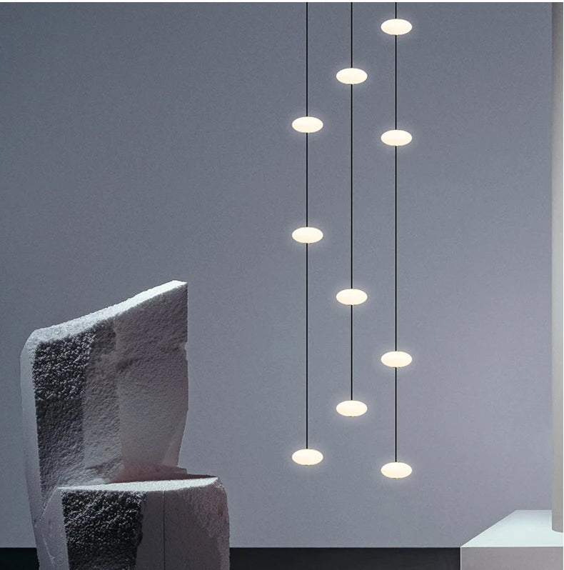 Minimalist chandelier villa revolving staircase pendent lamp Hotel hall hanging lamp for ceiling lamps Nordic Hanging chandelier