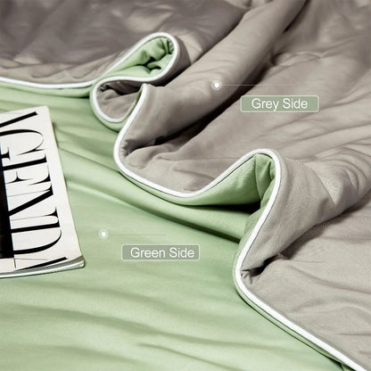Air Condition Comforter for Summer Pure Color Ice Silk Cooling Blanket Lightweight and Smooth Twin/King Size Cold Quilt
