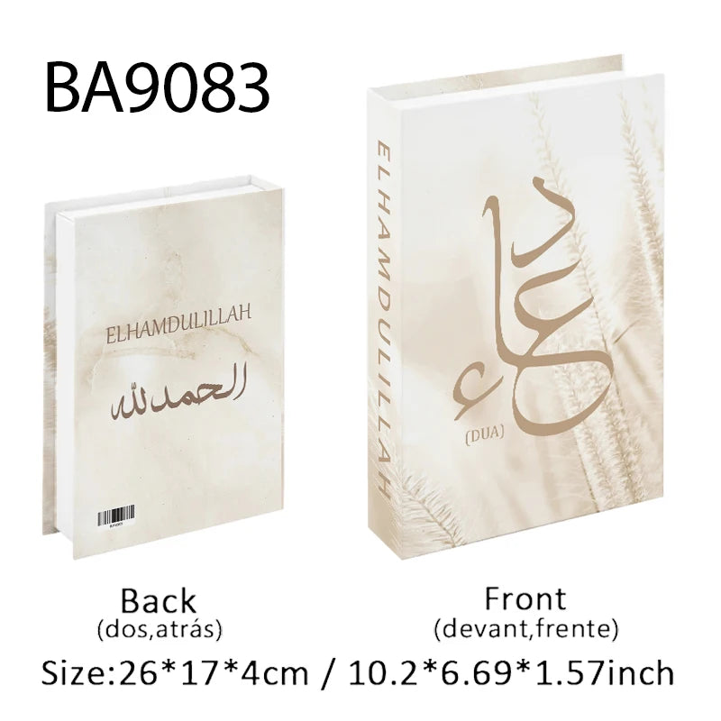Islamic Luxury Fake Book Decorative Books Storage Box Coffee Table Interior Decoration Kaaba Mosque Muslims Bedroom Home Decor