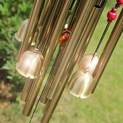 Large Wind Chime Tubes Bells Metal Church Bell Wood Metal For Outdoor Garden Yard Home Decoration Bless A Symbol Of Good Luck