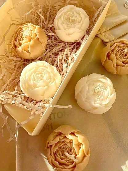 4pcs/Set Hand Made Rose Fragrance, Scented Candles, Hand Made Bouquet Candles,Home Decoration, Suitable For Valentine's Day Gift
