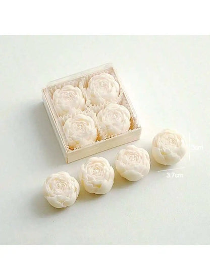 4pcs/Set Hand Made Rose Fragrance, Scented Candles, Hand Made Bouquet Candles,Home Decoration, Suitable For Valentine's Day Gift