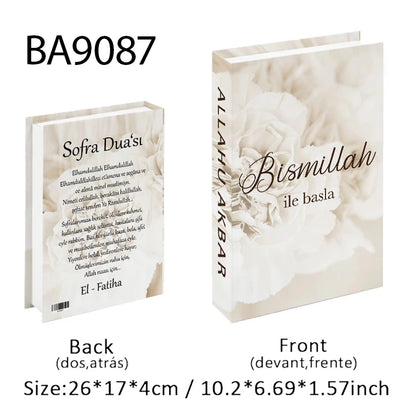 Islamic Luxury Fake Book Decorative Books Storage Box Coffee Table Interior Decoration Kaaba Mosque Muslims Bedroom Home Decor