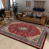 Persian Luxury Rugs for Bedroom Retro Red Home Decor Carpets for Living Room Soft Washable Non-slip Washroom Floor Mats Alfombra