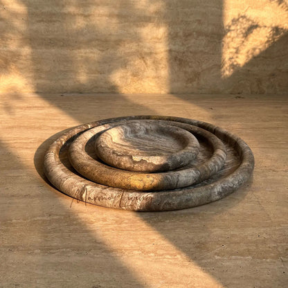 Wabi Sabi Natural Stone Tray Decor Bowl Fruit Plate Jewelry Organizer Living Room Coffee Table