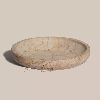 French quiet style natural marble fruit plate designer model room villa restaurant tray storage decorative ornaments