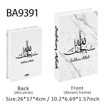 Islamic Luxury Fake Book Decorative Books Storage Box Coffee Table Interior Decoration Kaaba Mosque Muslims Bedroom Home Decor