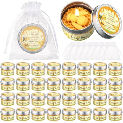 Sets Bee Baby Shower Party Favors Candles Bee Themed Tealight Candles Bulk Lavender Scented Honeycomb Design Gift for Guest Gen