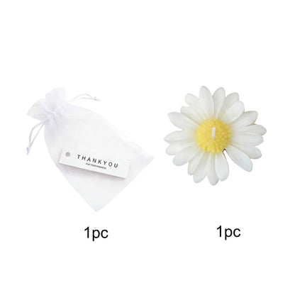 1pc/5pcs/10pcs Daisy Shaped Candles Set - Wedding Favors Gift Basket, Bridal Shower Decor, Scented Soy Wax For Home Fragrance