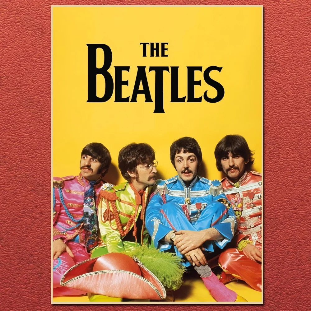 Vintage Famous Rock Band T-he-b-beatles Canvas Poster Fancy Wall Art for Living Room Bar Decoration Wall Decor Gift Poster