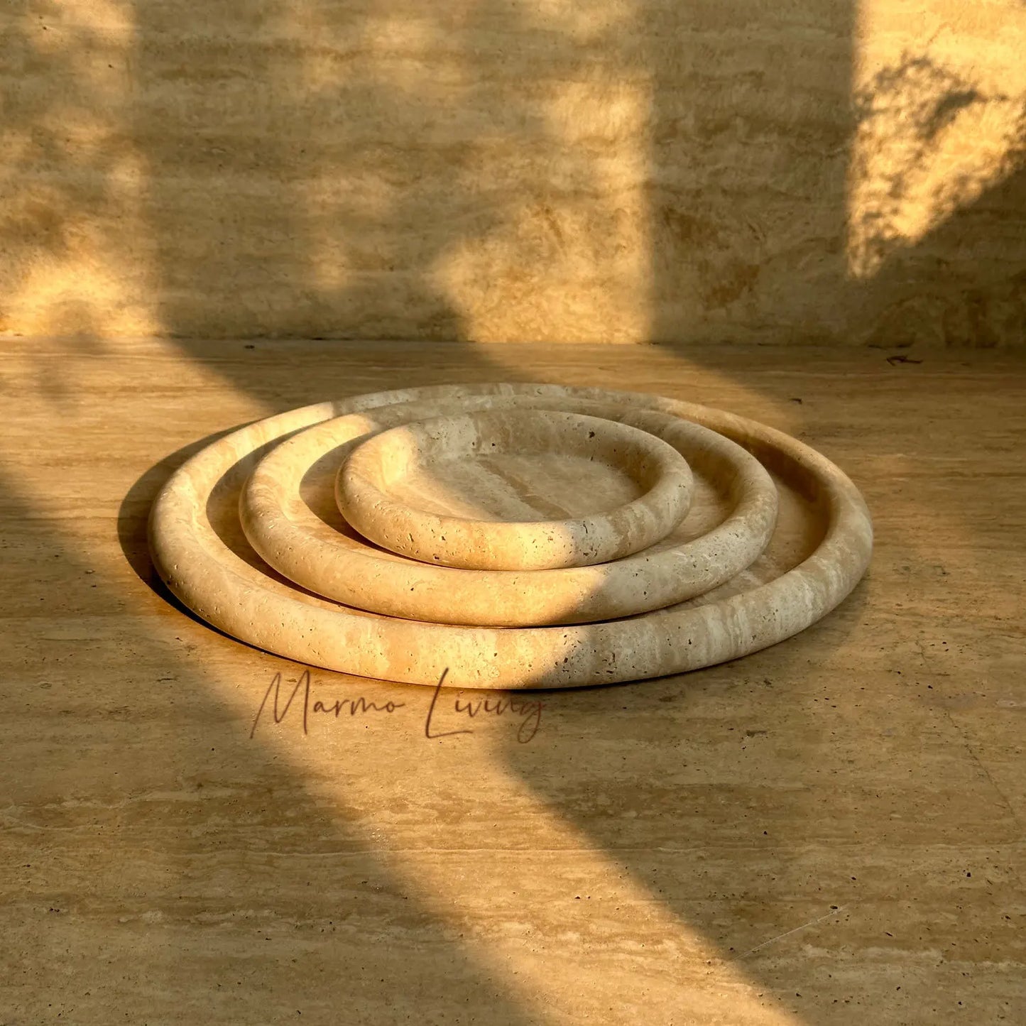 Wabi Sabi Natural Stone Tray Decor Bowl Fruit Plate Jewelry Organizer Living Room Coffee Table