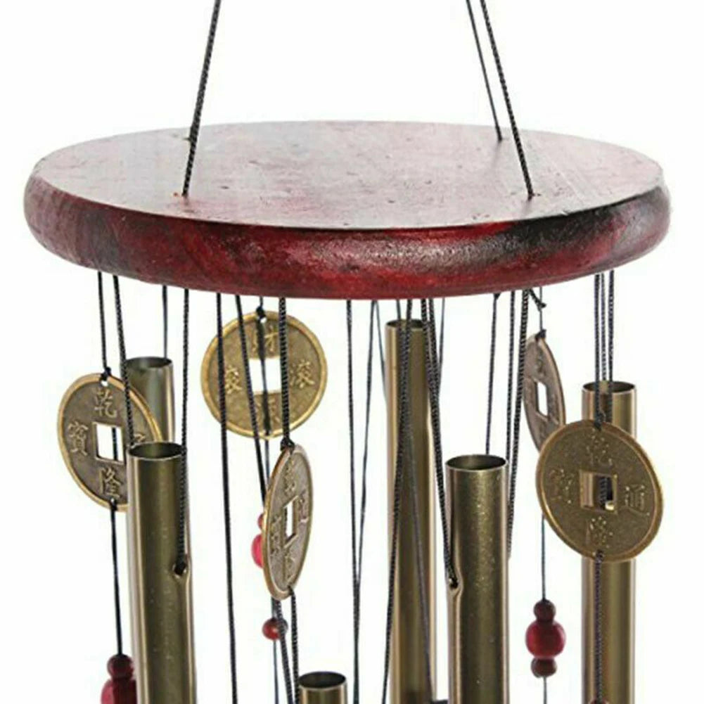 Large Wind Chime Tubes Bells Metal Church Bell Wood Metal For Outdoor Garden Yard Home Decoration Bless A Symbol Of Good Luck