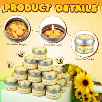 Sets Bee Baby Shower Party Favors Candles Bee Themed Tealight Candles Bulk Lavender Scented Honeycomb Design Gift for Guest Gen