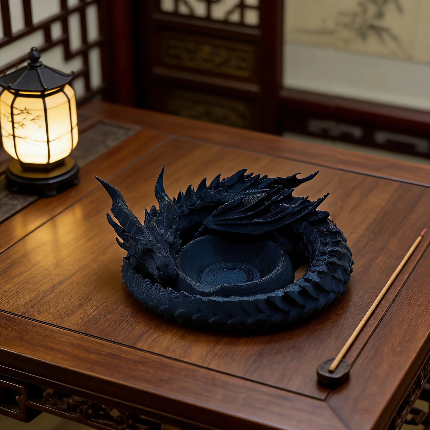 1-Piece Dragon Guardian Style Ornament Storage Tray, 3D Gothic Dragon Head Jewelry Storage Tray, Dark Style Ornament, Ring and Necklace Display Tray, the Best Gift Item