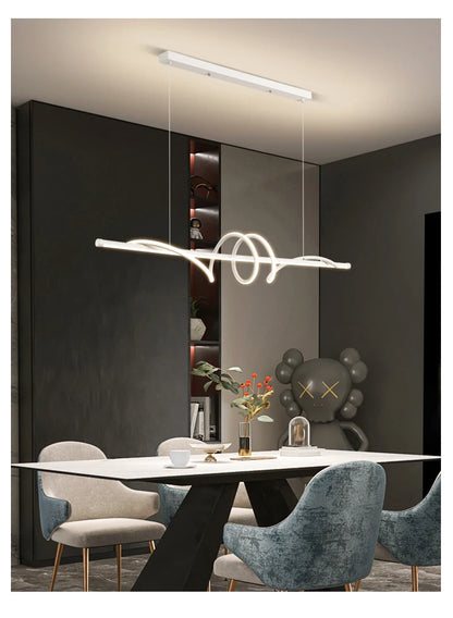 Modern Led Pendant Lights Home Decor For Living Room Dining Room Kitchen Office Bar Hanging Lamp Minimalist Chandelier Lustre