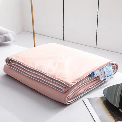 Air Condition Comforter for Summer Pure Color Ice Silk Cooling Blanket Lightweight and Smooth Twin/King Size Cold Quilt