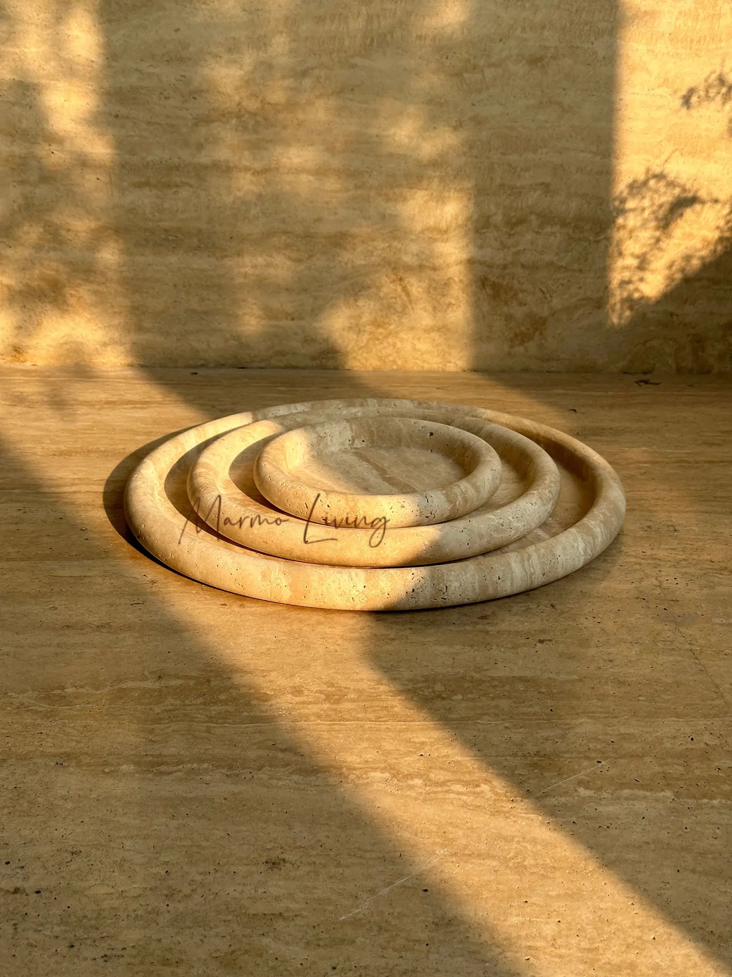 Wabi Sabi Natural Stone Tray Decor Bowl Fruit Plate Jewelry Organizer Living Room Coffee Table