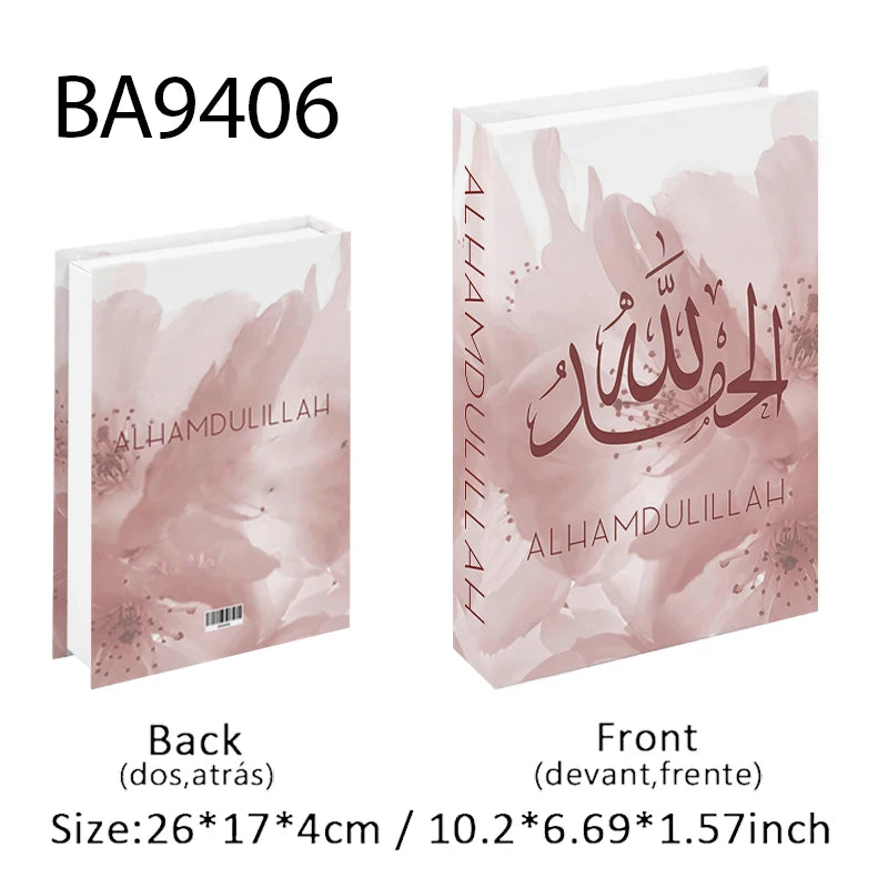 Islamic Luxury Fake Book Decorative Books Storage Box Coffee Table Interior Decoration Kaaba Mosque Muslims Bedroom Home Decor