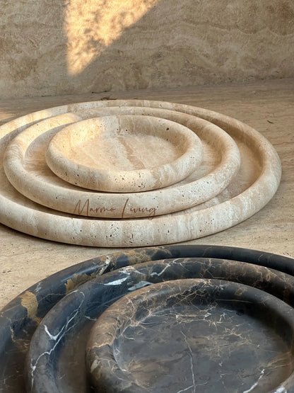 Wabi Sabi Natural Stone Tray Decor Bowl Fruit Plate Jewelry Organizer Living Room Coffee Table