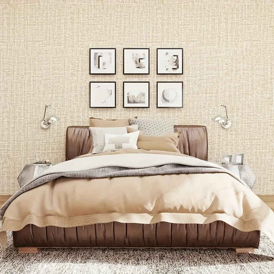 Vintage Linen Textured Self Adhesive Wallpaper for Living Room Bedroom Wall Decals Vinyl Waterproof Contact Paper Home Decor