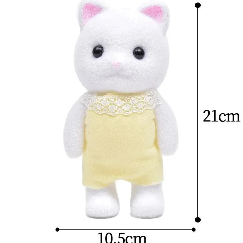 Unofficial 21cm Forests Familys Animal Movable Limbs Figure Phone Stand Holder Ornament Cute Room Desktop Decor Birthday Gift