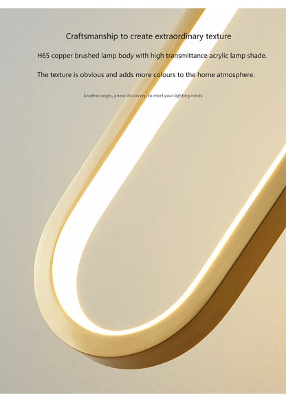 LED pendant light modern minimalist bedroom dining room golden black hanging light bedside reading light LED decorative pendant
