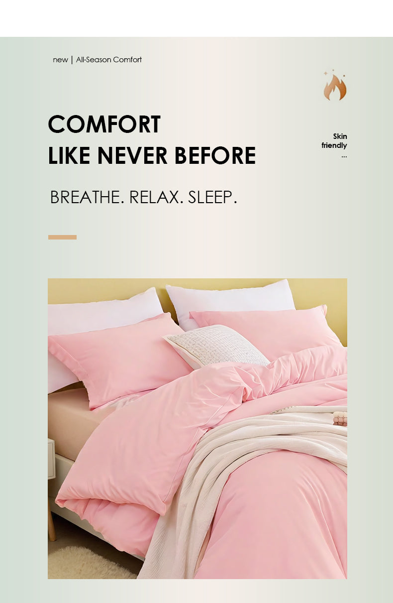 White & Pink Extra Large Duvet Cover Set Includes 1 Duvet Cover & 2 Pillowcases. Made Of Premium Breathable Microfiber With Hotel-grade Minimalis