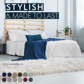 Full Size Sheets Set - Bedding Sheets & Pillowcases w/ 16 inch Deep Pockets - Fade Resistant & Machine Washable - 4 Piece 1800 Series Full Bed Sh