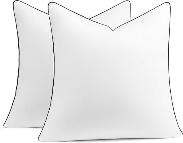 puredown 18x18 Pillow Inserts Set of 2, Fluffy Overfilled Down Alternative Decorative Pillows, Soft Plush Throw Pillows for Couch, Sofa