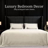 Bedding King Bed Sheets Set - 4 Piece Bedding - Brushed Microfiber - Shrinkage and Fade Resistant - Easy Care (King, White)
