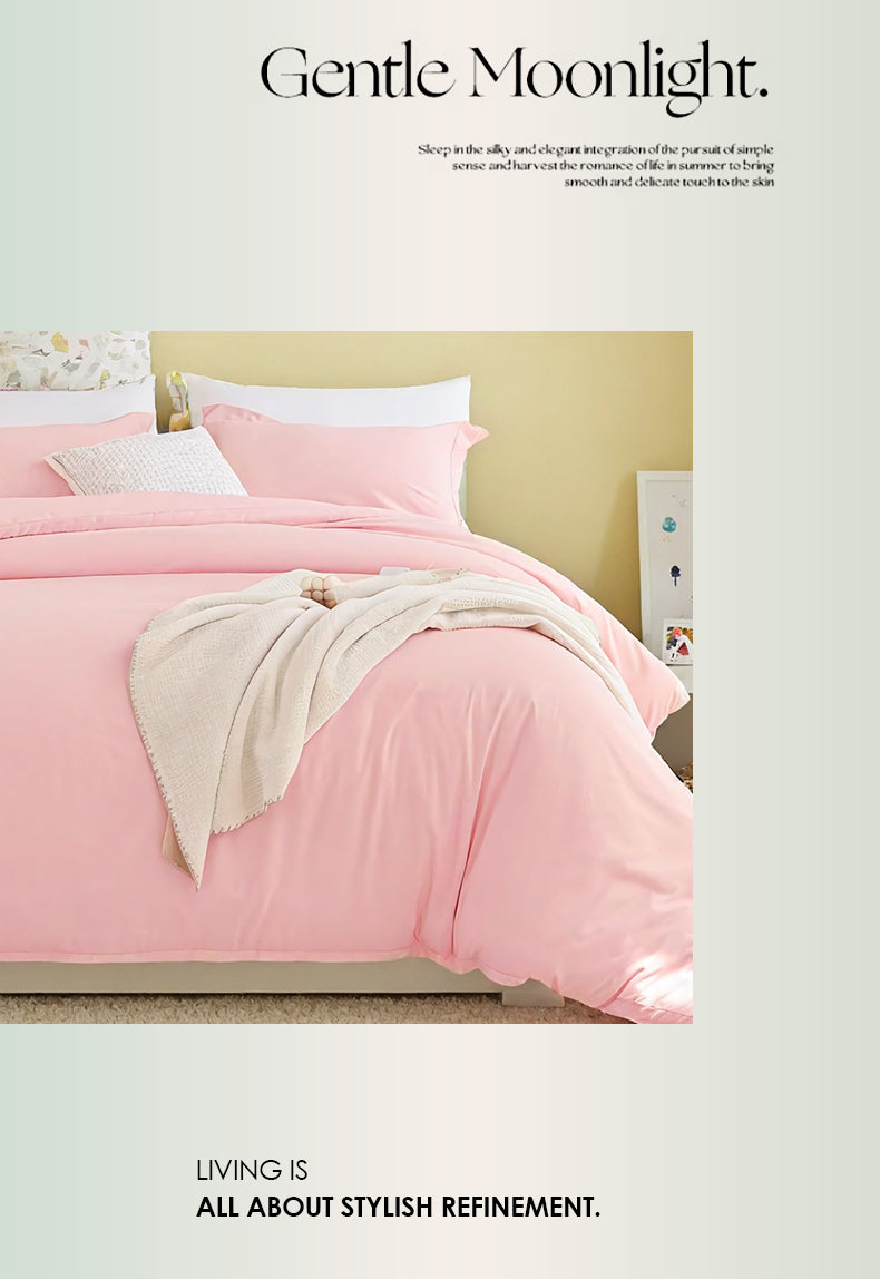 White & Pink Extra Large Duvet Cover Set Includes 1 Duvet Cover & 2 Pillowcases. Made Of Premium Breathable Microfiber With Hotel-grade Minimalis