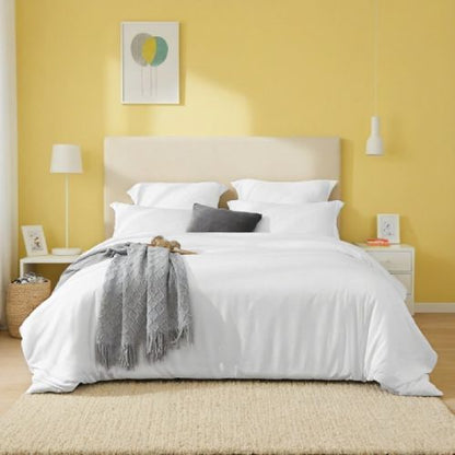 White & Pink Oversized Duvet Cover Set 3-piece Set Includes 1 Duvet Cover & 2 Pillowcases. Made Of Premium Breathable Polyester Fiber, Suitable F